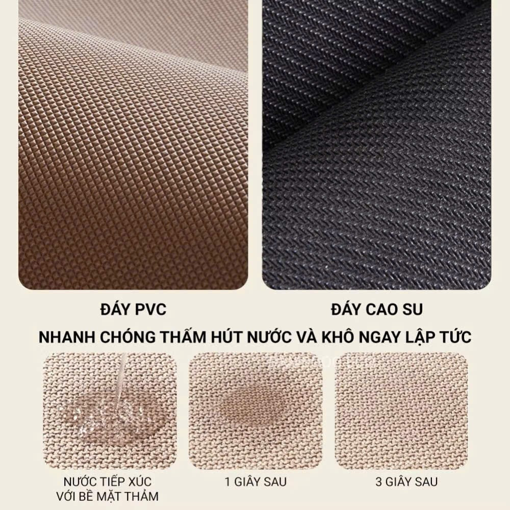 Thảm Trải Sàn Hình Chó Dễ Thương Vải Lanh Thấm Hút Nước, Chống Trượt, Mềm Mại, Dễ Vệ Sinh