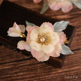 Giả Tóc Lông Cừu Hồng Đào Phong Cách Cổ Tích Trung Hoa - Phụ Kiện Tóc