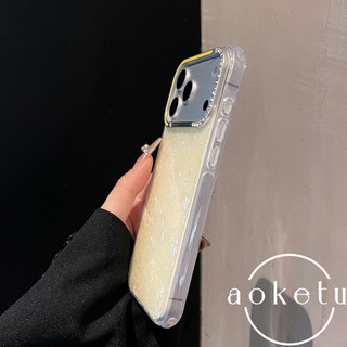 Thích hợp cho Apple 17promax vỏ điện thoại sang trọng iPhone 16pro vỏ màu cam họa tiết 15 bao gồm tất cả chống rơi 14pro / 13 vỏ cứng ống kính đính kim cương