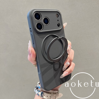 Ốp lưng silicon lỏng thích hợp cho vỏ điện thoại từ tính Apple 17promax Màu cam iPhone 17pro Silicon lỏng 17 có giá đỡ Vỏ bảo vệ chống rơi không khí