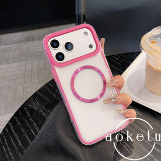 Ốp điện thoại khung màu vòng từ mờ ba trong một phù hợp cho iPhone 13 14 15 16 17 Pro max bao gồm tất cả các ốp lưng chống rơi