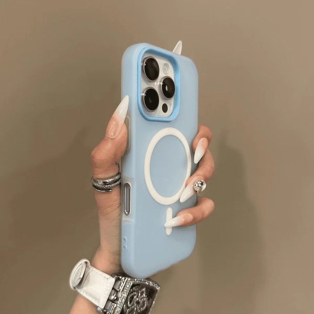 Hai trong một thạch từ trường áp dụng cho iphone 16promax vỏ điện thoại di động iPhone16pro ý tưởng 14/13Bền vững