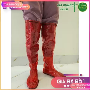 Ủng cấy Vĩnh Ký MÀU ĐỎ ĐẾ ĐỎ size 37 - 42, ủng đi cấy, ủng lội nước, ủng vk