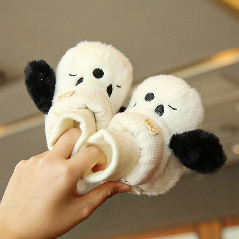 Giày Bé Cho Bé Mùa Đông Lông Cừu Lót Giày 0-12 Tháng Trước Cho Bé Chống Rơi Lót Dày Mùa Đông Nam Nữ Giày Bé