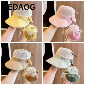 Mũ chống nắng cho bé FEDAOG, Dây đeo cằm có thể điều chỉnh Mũ xô thoáng khí, Chống tia cực tím Vành rộng hoạt hình Mũ đi biển cho bé trai 1-6 tuổi Bé gái