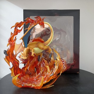 20cm Pokemon Pocket Monsters Battle Charizard Tỉ Lệ 1 / 20 PVC Hình