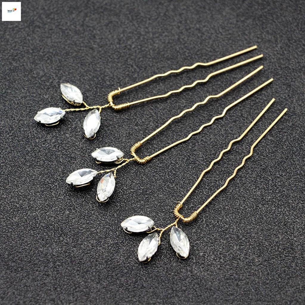 Kẹp Tóc Hình Chữ U Pha Lêsáng Bóng - Phụ Kiện Dành Cho Nữ