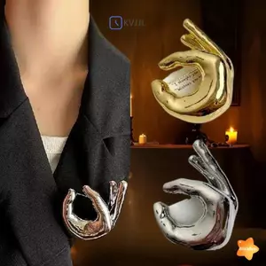 Hợp kim cài áo thiết kế độc đáo, kim loại bóng - Quà tặng mới lạ