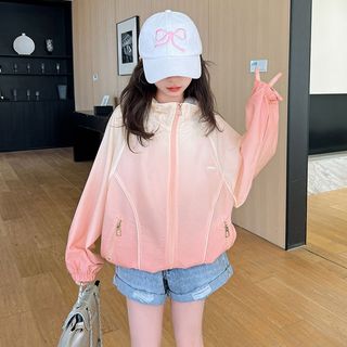 Áo chống nắng cho bé gái gradient thời trang-áo khoác mỏng nhẹ thoáng khí nhanh khô phong cách Hàn