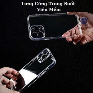 Ốp Lưng Likgus Cứng Trong Suốt Viền Mỏng Cho IP 11 - 17 Pro Max - Mặt Lưng PC Cứng Chống Ố, Sốc, Viền TPU