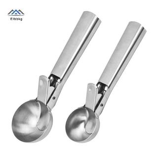 ELBBKG Muỗng Kem Thép Không Gỉ Máy Đào Kem Trái Cây Chống Dính Máy Làm Quả Bóng Dưa Hấu Kem Thìa Dụng Cụ Mới