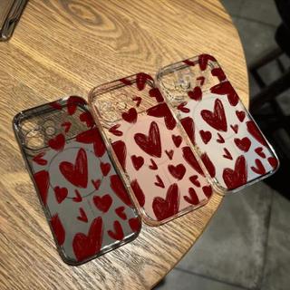 Red Love Full cho 16 trường hợp iPhone 17Air Corning Case 14/13/11Pro
