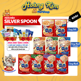 Pate Cho Mèo Silver Spoon thức ăn ướt cho mèo dạng sốt/dạng thạch gói 60g