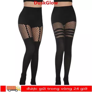 Vớ lưới cá DUSKGLOW phong cách Goth, cao cổ đến đùi