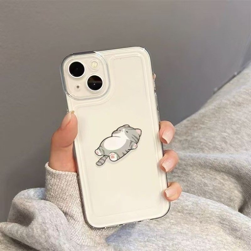 Dễ Thương Ngủ Mèo Cặp Vợ Chồng Trường Hợp Điện Thoại Cho iPhone 17 16 15 14 13 12 11 Pro Max X XR XSMax 7 8 Plus SE2020