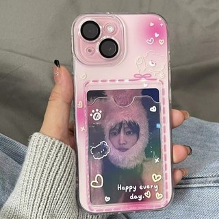 Dành Cho IPhone 17 16 15 14 13 12 11 Pro Max X XR XS Max 7 8 Plus Ba màu sắc thấm bột thẻ trường hợp điện thoại di động