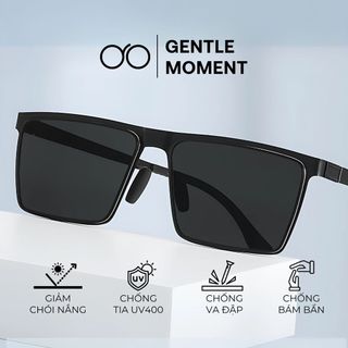 Kính râm gọng vuông chống tia UV GENTLE MOMENT thời trang nam nữ phong cách ngầu GMM639