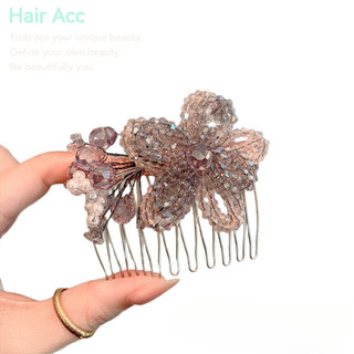 Lược màu hồng kim cương giả, style nhẹ nhàng dễ thương, phù hợp cô gái thanh lịch