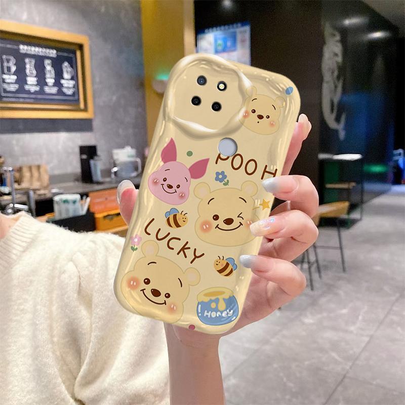 Vỏ Silicon Hoạt Hình Cho Realme C12 C15 C25 C25S Narzo 30A Narzo 20 3D Vỏ Kem TPU Mềm Winnie the Pooh Vỏ Điện Thoại Chống Sốc