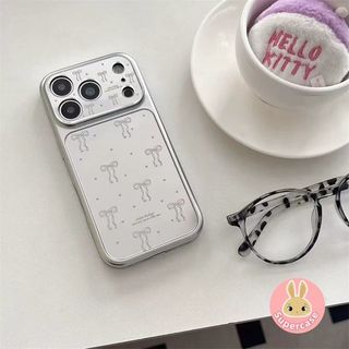 Ốp Điện Thoại Gương Bạc Nơ Tình Yêu Cho OPPO Reno 15C 15 Pro Max Mini 14 13 Pro Find X9 X8S X8 Plus Pro Ultra K12X 5G 4G Vỏ Mềm Ins Phong Cách Ngôi Sao Dễ Thương