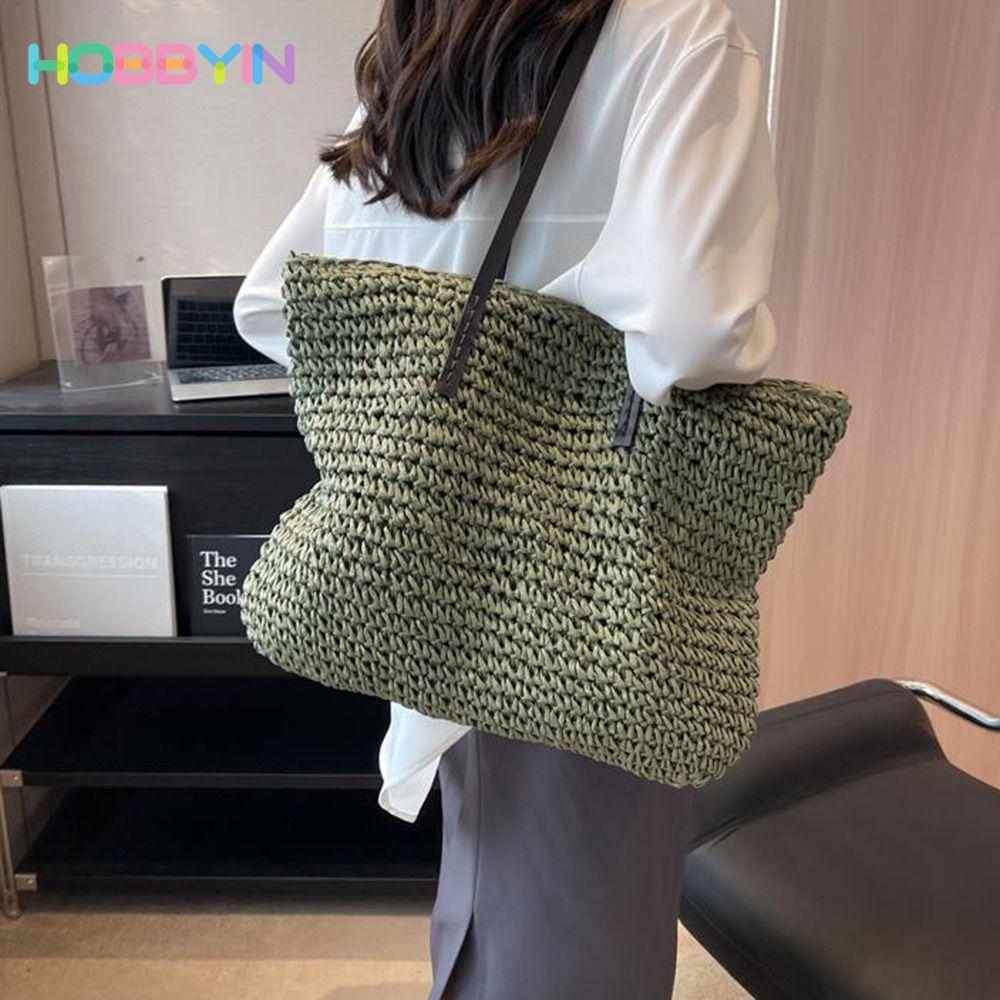 Túi Tote HOBBYIN Thời trang mùa hè Bãi biển Phong cách đơn giản