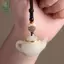 Ấm trà in hình Openwork phong cách Trung Quốc với mặt dây chuyền túi và móc khóa ô tô