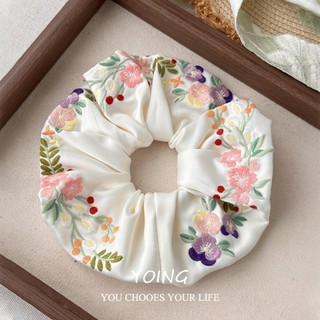 Scrunchy Dây Buộc Tóc Nữ Cao Cấp Hoa - Phù Hợp Mùa Xuân Hè