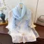 Khăn lụa nữ thời trang mùa xuân, thiết kế thêujacquard dài, phù hợp mặc bên ngoài