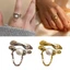 Exhila Hai Lớp Tinh Tế Ngón Tay Trang Sức Kết Cấu Hợp Kim Cho Người Phụ Nữ Và Người Hiện Tại