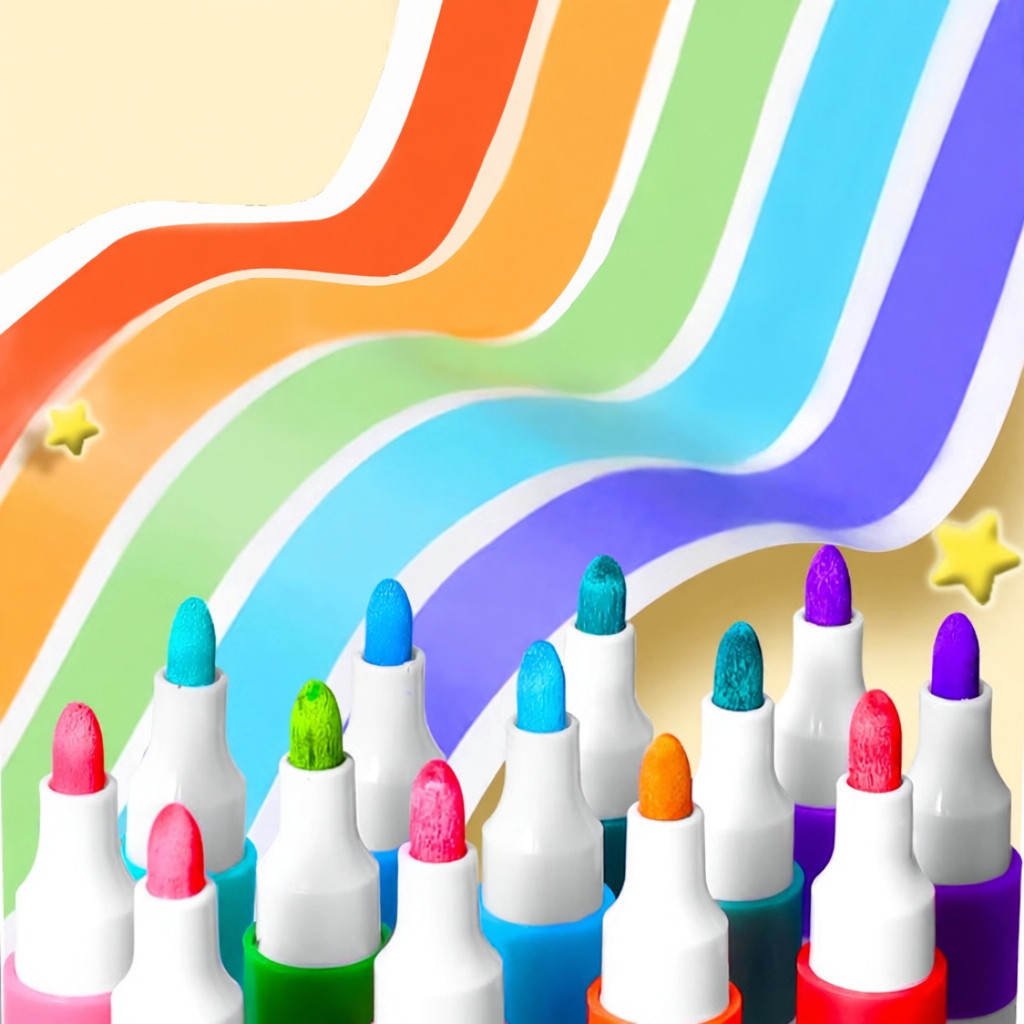 Bộ Màu Markers Acrylic 24/36/48 - Bút Đánh Dấu Màu Sắc Tươi Sáng Cho Học Sinh Vẽ Tranh DIY Đẹp