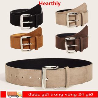 Thắt lưng nữ HEARTHLY da lộn 4,8cm, khóa chốt sang trọng - Phù hợp công sở