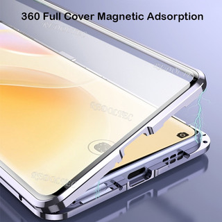 Ốp điện thoại OPPO Reno 15 15Pro 15 Pro Max 5G Bảo vệ toàn bộ ống kính Vỏ kim loại từ tính OPPO Reno 15 Pro Mặt trước hai mặt kính mặt sau Vỏ điện thoại toàn thân có khóa