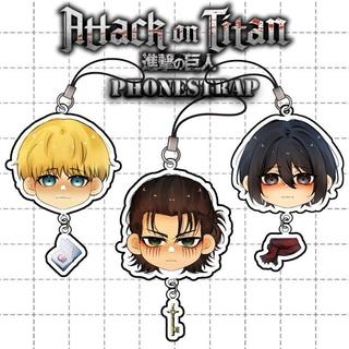 Phone Strap Anime Attack on Titan | Gantungan HP Akrilik Anime | Aksesoris HP - Eren