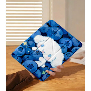 Cinnamoroll blueberry Ốp bảo vệ gập chữ Y cho iPad cho Air 4/5/6/7/8 M3 M5 iPad Gen 11 A16, Pro 11 M4  Chống sốc