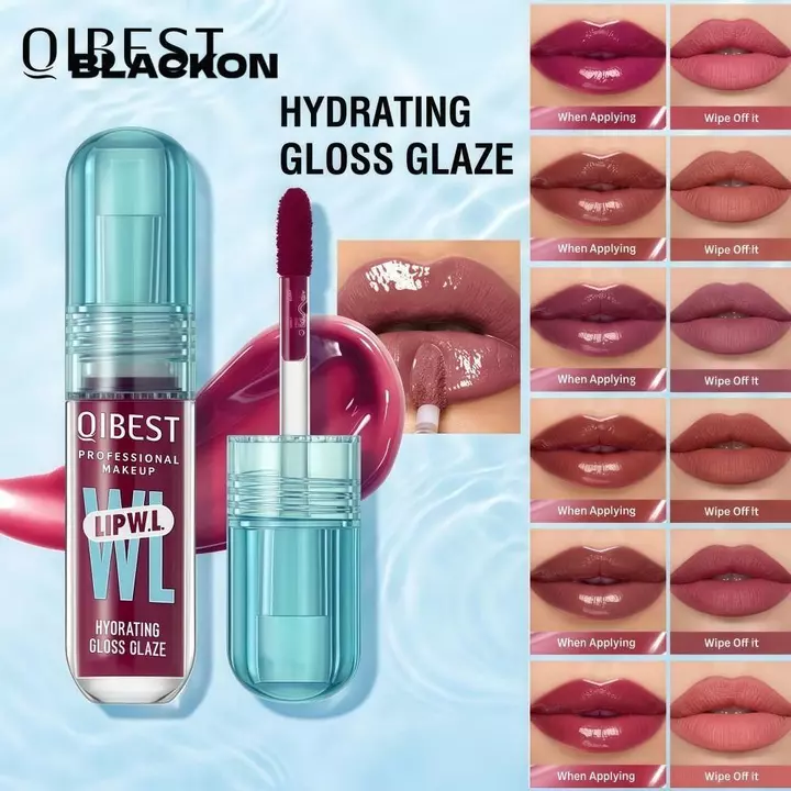 BLACKON Watery Lip Glaze, Mirror QIBEST Crystal Lip Gloss, Plumping Gloss Dưỡng ẩm Dầu dưỡng ẩm Son dưỡng môi Trang điểm Lip Tint
