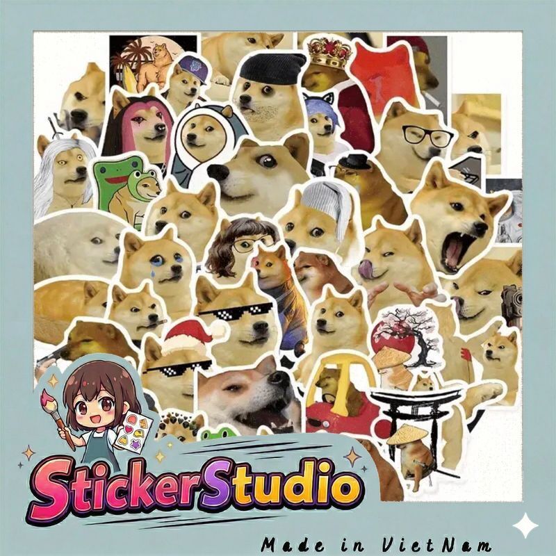 100 sticker mr chem dog meme  - Đề Can Vinyl Chống Thấm Nước Cho Laptop, Vỏ Điện Thoại ,Ván Trượt (Meme Funny Design)