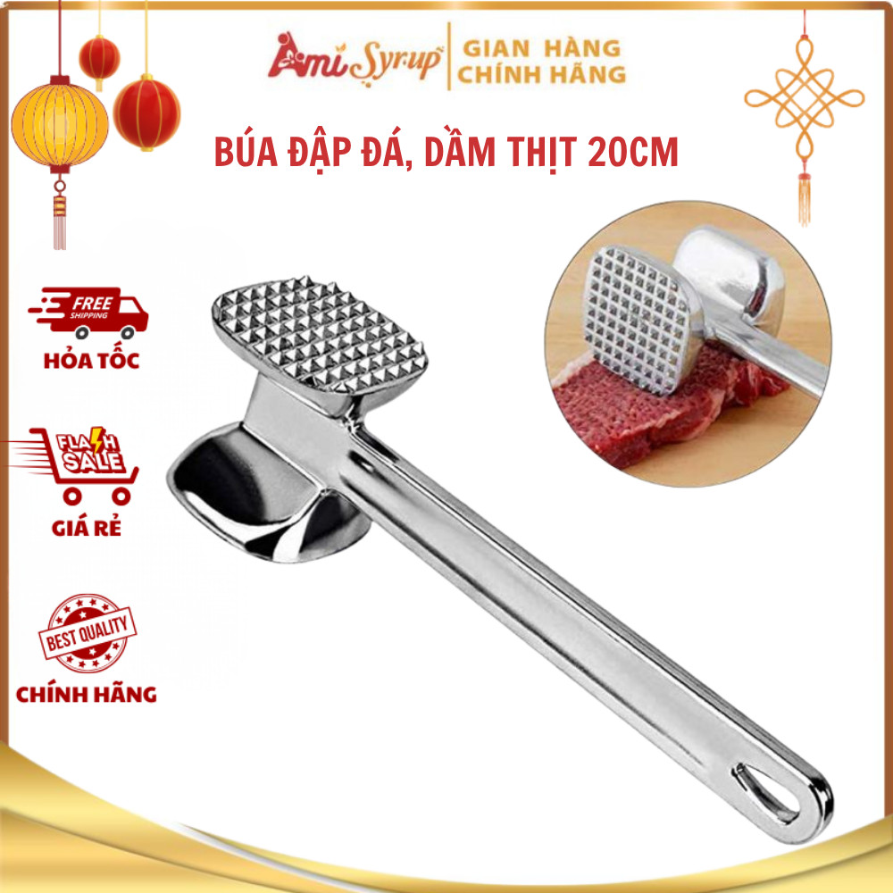 Búa Đập Đá, Dầm Thịt 20cm – Chắc Tay, Đa Năng, Không Thể Thiếu Trong Bếp