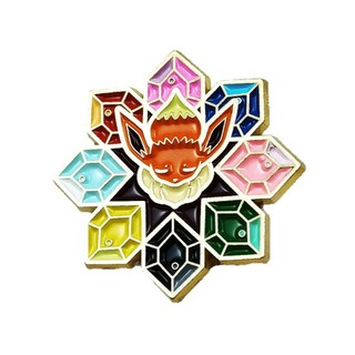 1Pc Dễ Thương Pokemon Trâm Hoạt Hình Eevee Hợp Kim Huy Hiệu Pin Phụ Kiện