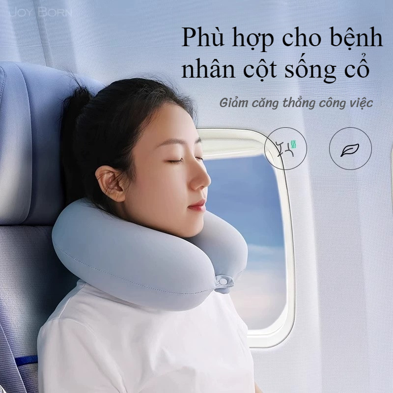 Gối Kê Cổ Chữ U Lõi Cao Su Non - Đa Năng Cho Du Lịch & Văn Phòng, Hỗ Trợ Giảm Mỏi, Bảo Vệ Cổ Hiệu Quả