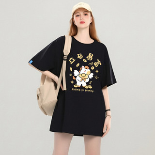 HIIXIIVI [2026 CNY Tết Nguyên Đán] Áo thun ngắn tay Oversize Unisex Áo thun cỡ lớn dành cho nữ Tees Ngựa OOTDS độc đáo