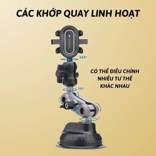 ổn định Giá đỡ điện thoại ô tô B1 hút chân không, kẹp điện thoại hít kính chất liệu hợp kim cao cấp xoay 360 độ mẫu mới