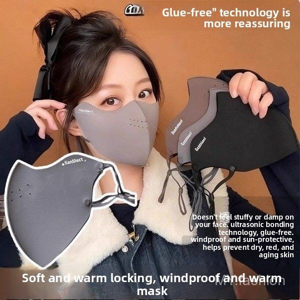 Mặt nạ chống lạnh xương cá ấm áp cho thu đông - Bảo vệ mắt khỏi gió, phù hợp cả nam và nữ