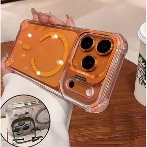 Giá đỡ bảo vệ Camera chất lượng cao Vỏ điện thoại từ tính cho iPhone 17 Pro Max 16 13 14 15 pro max Bảo vệ ống kính chống rơi Vỏ cứng bảo vệ điện thoại