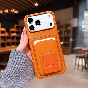 Ốp điện thoại đựng thẻ hình thang đơn giản cho iPhone 17 Pro Max 13 14 15 16 pro max Bảo vệ ống kính chống rơi Vỏ cứng bảo vệ điện thoại