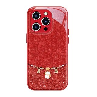 Chuỗi mèo may mắn Thích hợp cho vỏ điện thoại 17 năm ngựa iphone15promax Nữ mới 16 cảm giác cao cấp