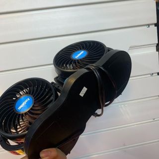 Quạt Ô Tô 2 lồng quạt cho xe tải, xe con điện 12v và 24v