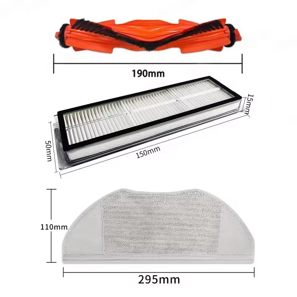 Phù Hợp Cho Xiaomi Robot Hút Chân Không S40 / OV81 Phụ Kiện Bàn Chải Chính Bàn Chải Bên Bàn Chải Lau Nhà Lọc