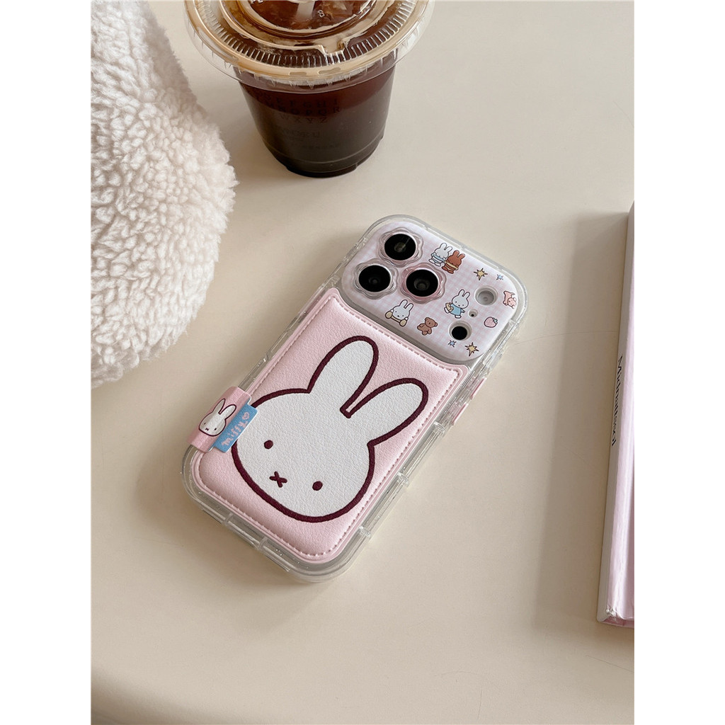 Ốp điện thoại chất liệu PU họa tiết thỏ cho iPhone 17 Pro Max 16 pro max