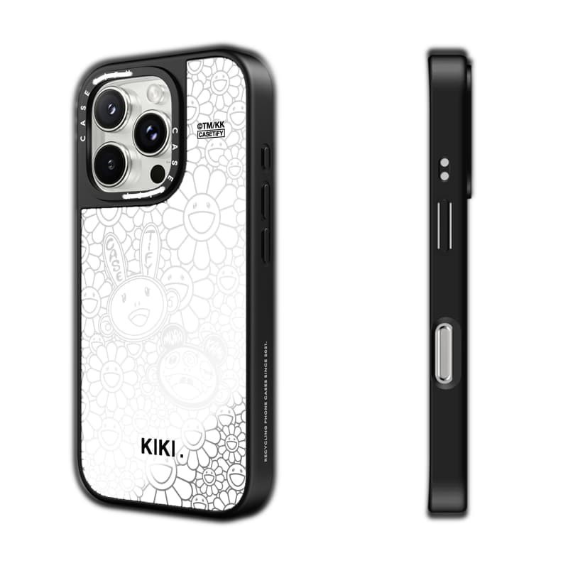 CASECASE X TAKASHI MURAKAMI KaiKai & KiKiChromeCase Vỏ iPhone Gương Đen & Bạc Hút Từ Tính IPhone 17 16 15 14 13 12 Pro Max Plus Ốp Lưng Cứng Có Hộp Khắc logo