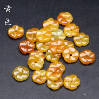 ((Set 5 Miếng) Ngọc Đỏ Vàng và Xanh - Phụ Kiện DIY Vòng Tay